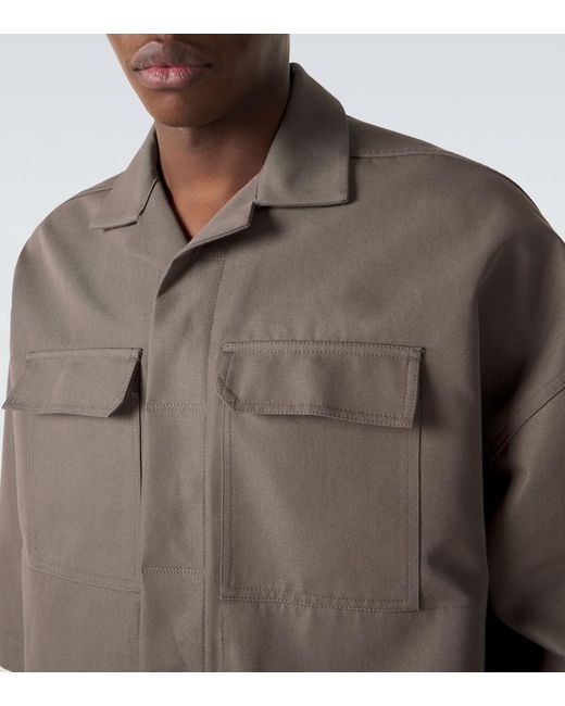Rick Owens Brown Cotton-Blend Shirt for men
