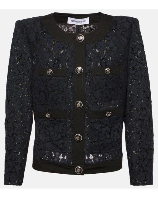 Veronica Beard Black Ferazia Lace Jacket