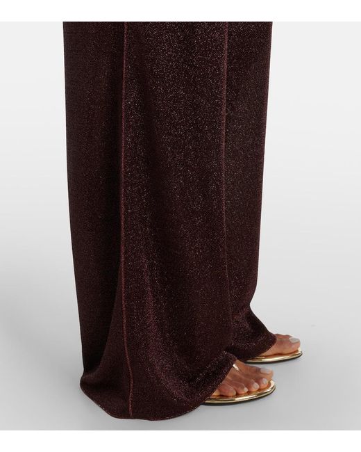 Oseree Brown Lumiere Wide-Leg Pants