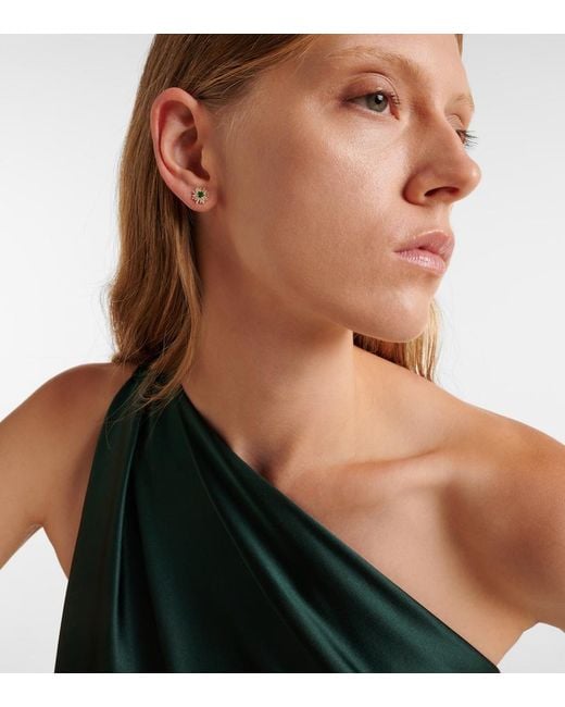 Suzanne Kalan Green 18Kt Earrings With Diamonds And Emeralds