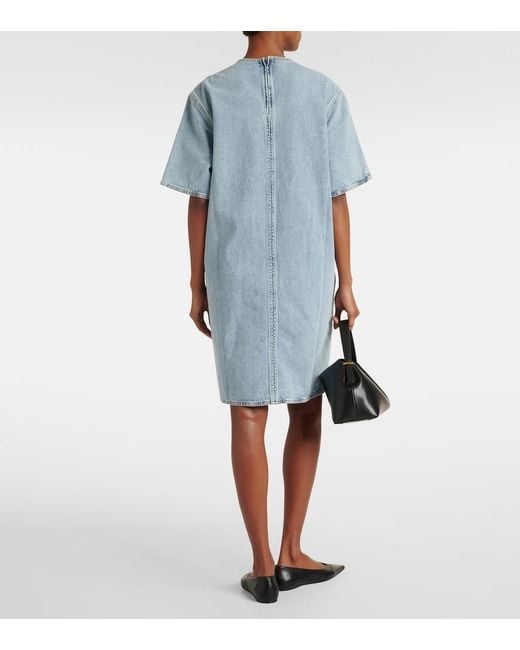 Totême  Blue Denim Midi Dress