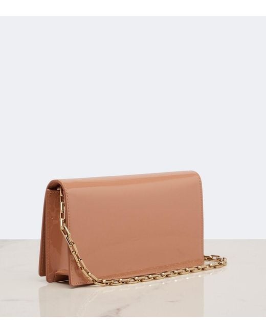 Christian Louboutin Brown Bettina Patent Leather Clutch