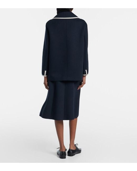 Max Mara Blue Single-Breasted Jersey Blazer