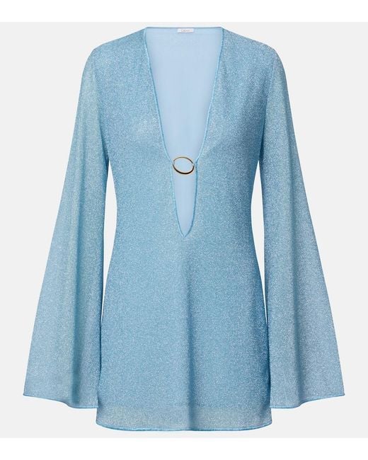 Oseree Blue Lumiere Minidress