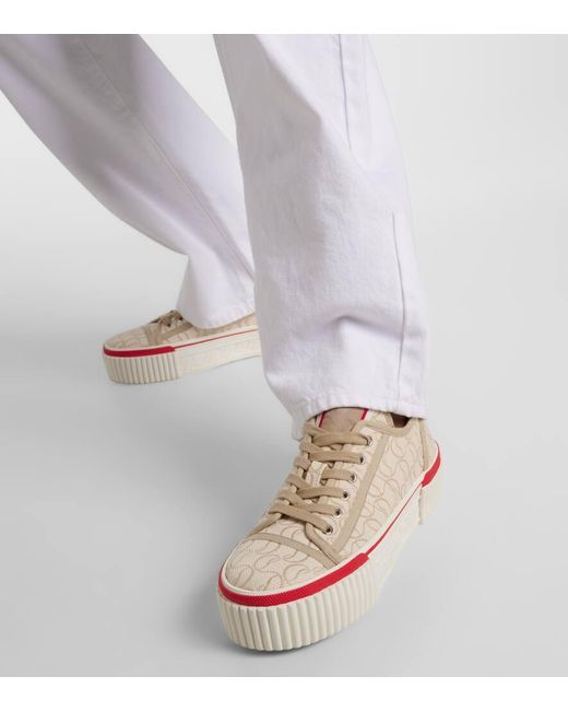 Sneakers Super Pedro CL con platform di Christian Louboutin in White