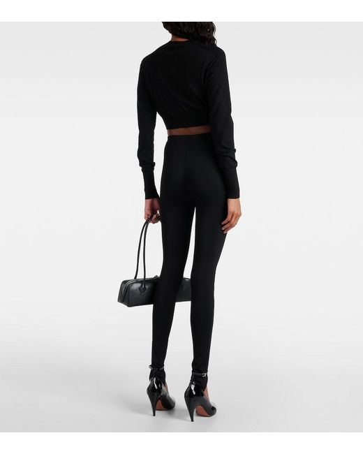 Alaïa Black High-Rise Tights