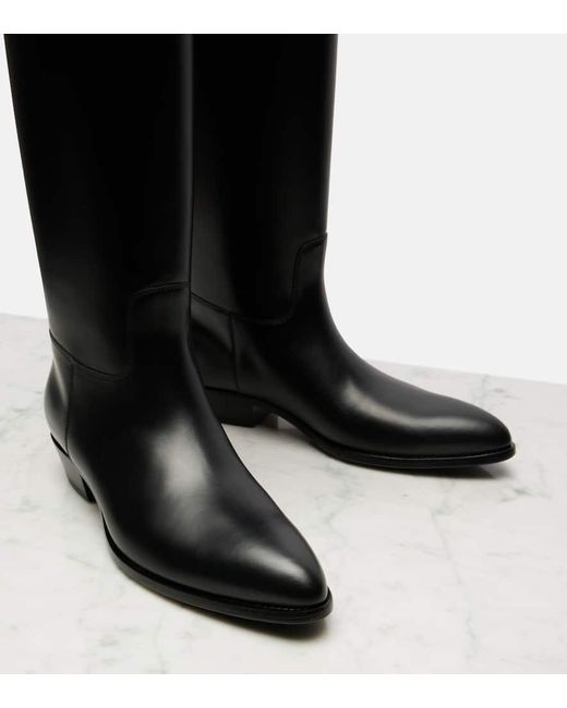 The Row Black Westernstiefel Aus Leder