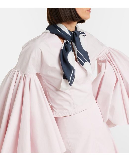 Jacquemus Blue Cour Printed Silk Scarf