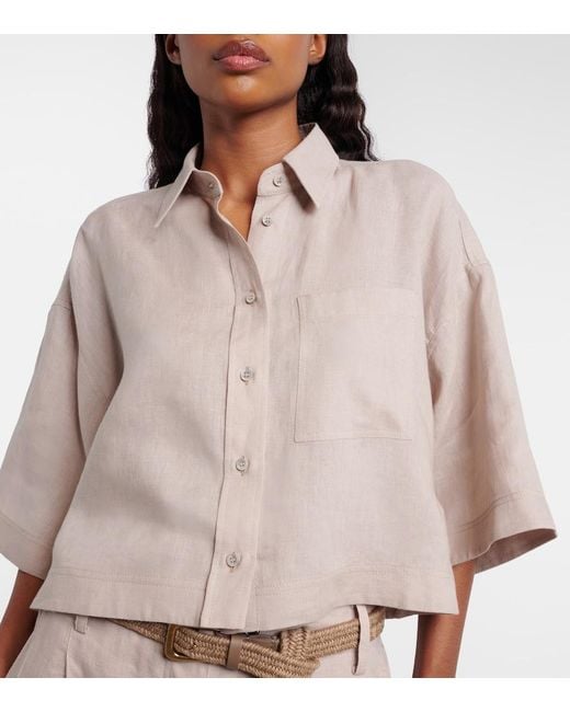 Brunello Cucinelli Natural Oversized Linen Shirt