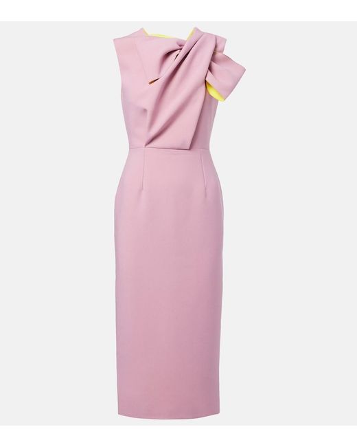 Roksanda Pink Bow-Detail Crepe Dress