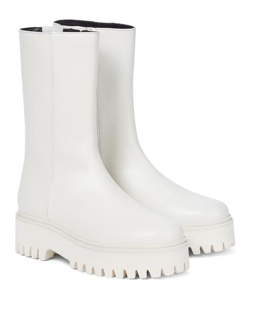 Dorothee Schumacher White Sporty Elegance Leather Boots