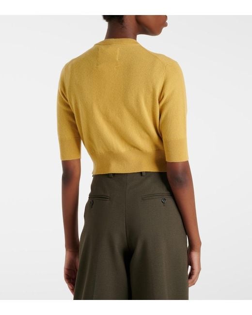 Extreme Cashmere Yellow N°474 Super Little Cashmere Cardigan