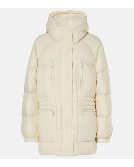 Yves Salomon Natural Shearling-Trimmed Down Jacket