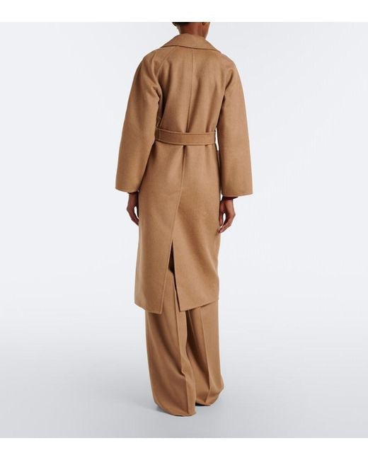 Max Mara Natural Wool Wrap Coat