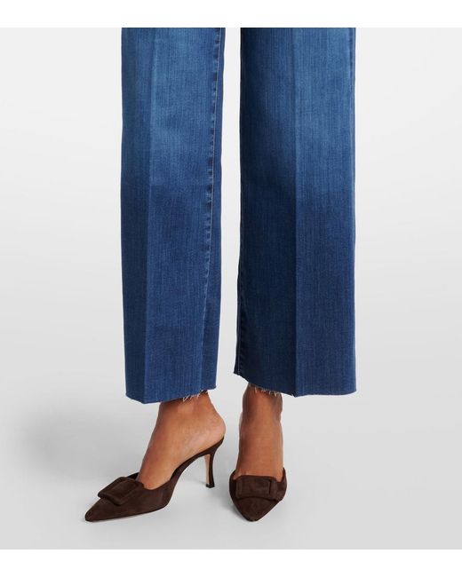 FRAME Blue Le Slim Palazzo Wide-Leg Jeans