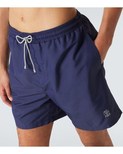 Brunello Cucinelli Blue Swim Trunks for men