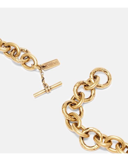 Chloé Metallic Chateau Treasures Chain Necklace