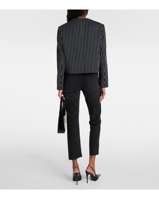 FRAME Blue Pinstripe Jacket