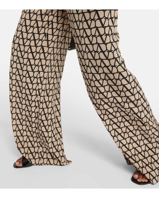 Valentino Natural Weite Hose Toile Iconographe Aus Seide