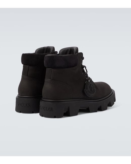 Moncler Ankle Boots Peak City Aus Leder in Black für Herren