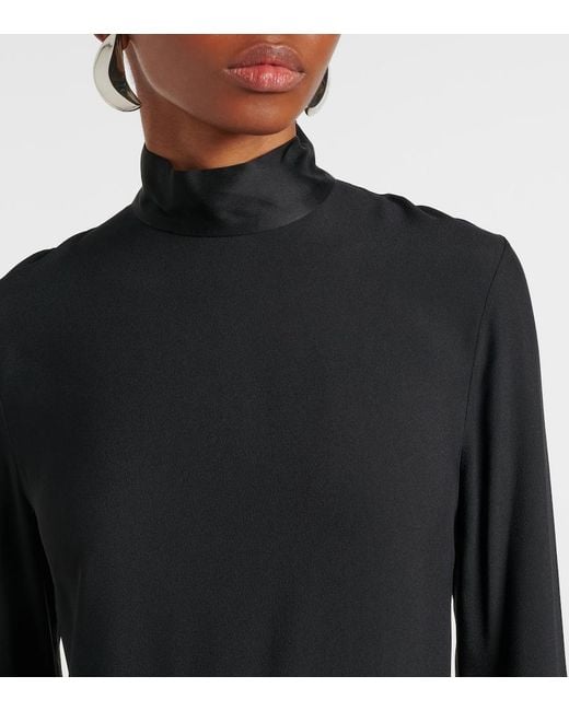 Taller Marmo Black Chicago Fringed Crepe Minidress