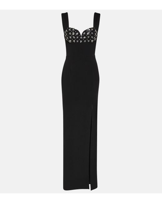 Rebecca Vallance Black Bianca Sequin-embellished Gown