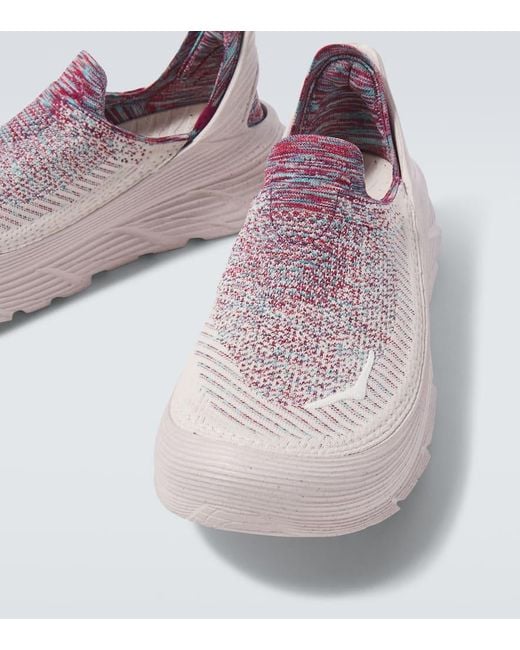 Hoka One One Pink Vibrant Bloom Restore Tc Running Shoes for men
