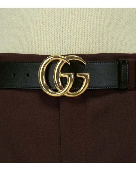 Gucci Black Gg Marmont Leather Belt for men