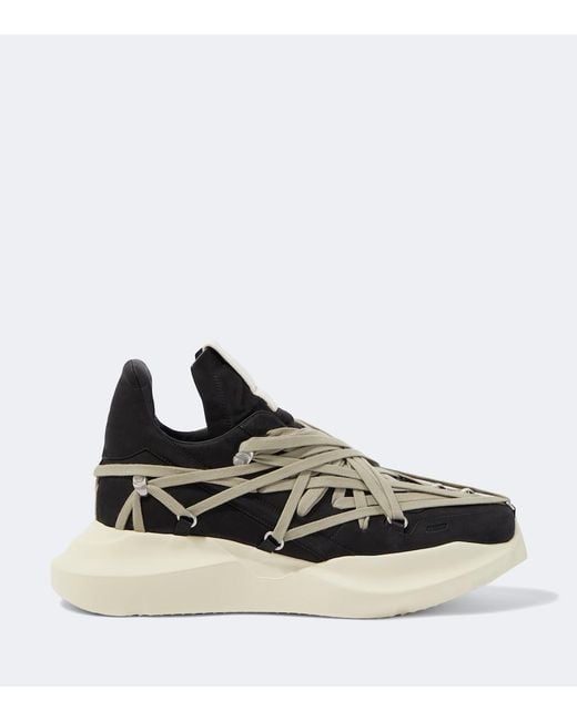 Rick Owens Black Megalace Sneakers for men
