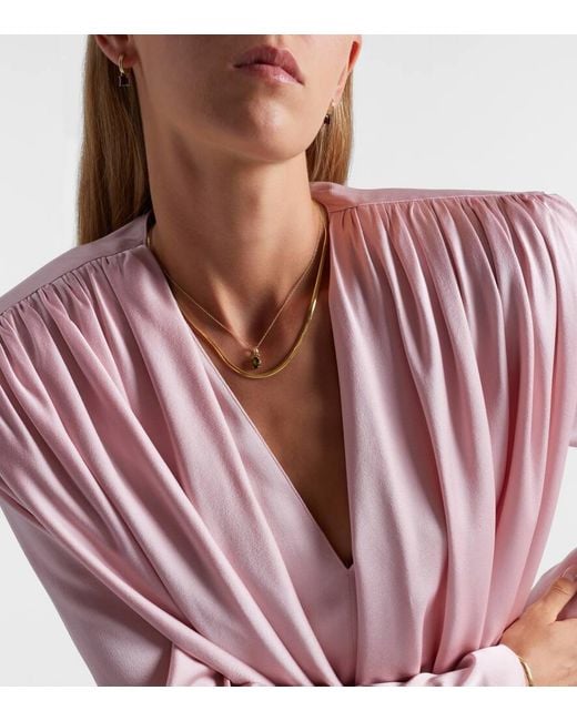 STONE AND STRAND Metallic Serpentine 14Kt Chain Necklace