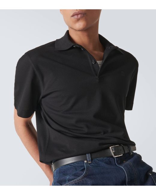 Givenchy Black Cotton Jersey Polo Shirt for men