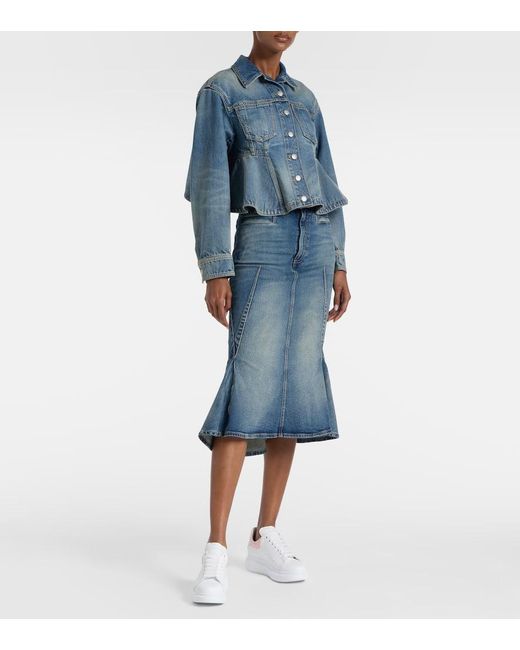 Alexander McQueen White Sneakers Oversized Aus Leder