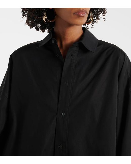 Wardrobe NYC Black Oversized Cotton Shirtdress
