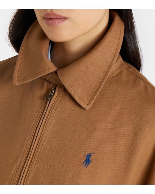 Polo Ralph Lauren Brown Cotton Bomber Jacket
