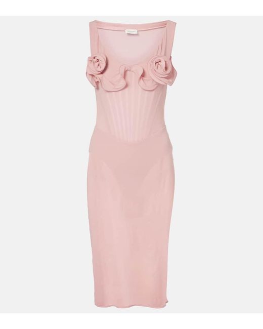 Magda Butrym Pink Bustier-Kleid Aus Einem Seidengemisch
