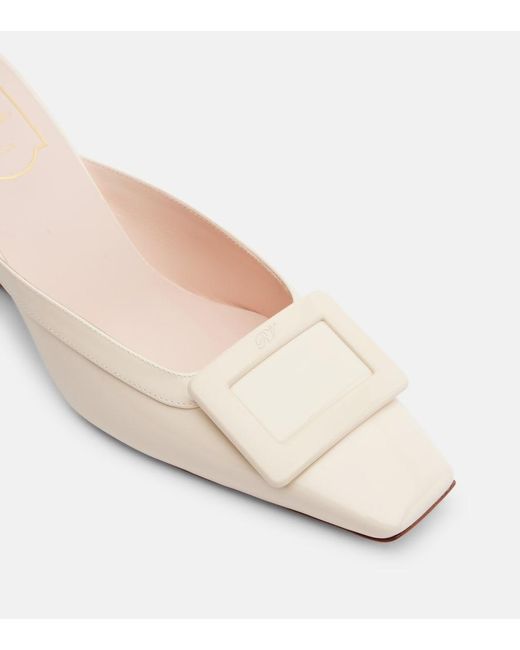 Roger Vivier Natural Belle Vivier 60 Patent Leather Pumps