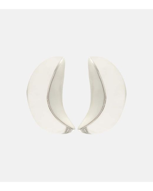 Jennifer Behr White Hartigan Moon Earrings