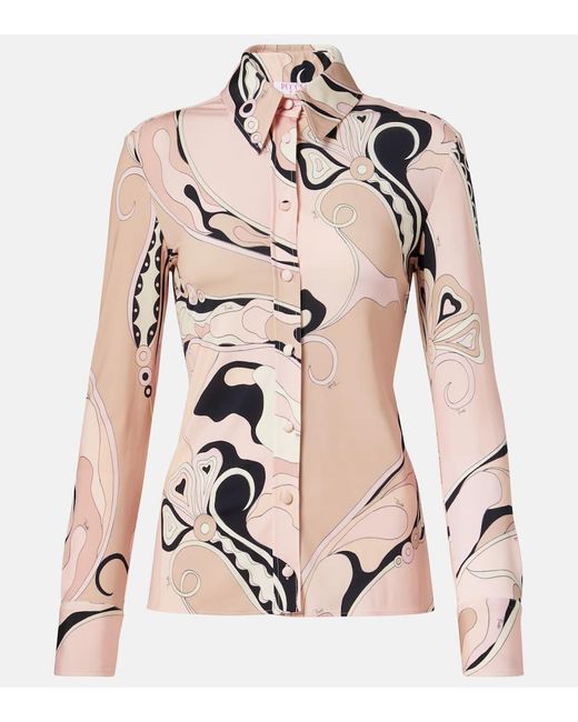 Emilio Pucci Pink Hemd Orchidee Aus Jersey