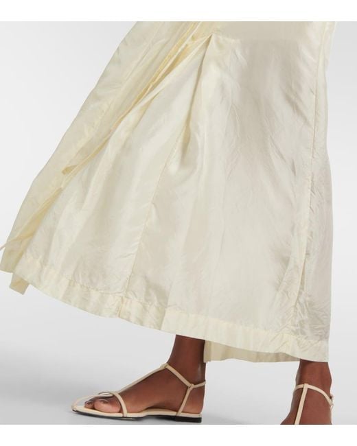 Plan C Natural Belted Silk Shirtdress