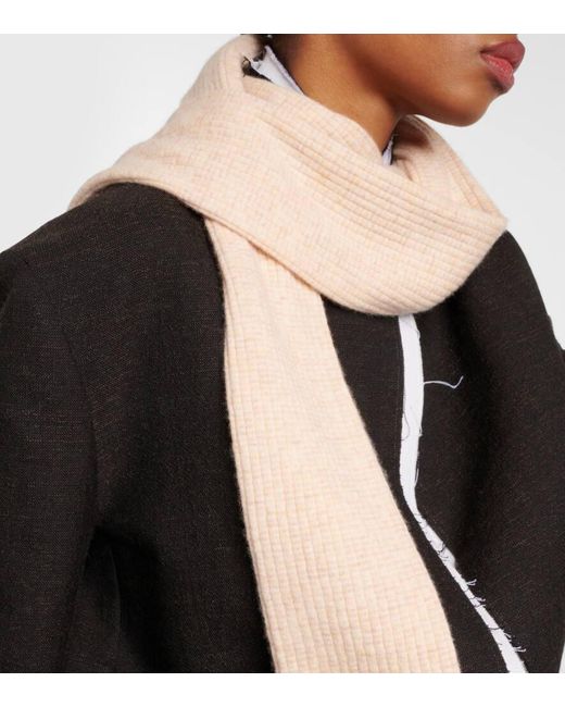 Echarpe Chopin En Cachemire Et Soie The Row en coloris White