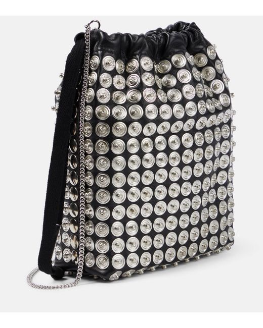 Ann Demeulemeester Black Edia Mini Embellished Leather Bucket Bag