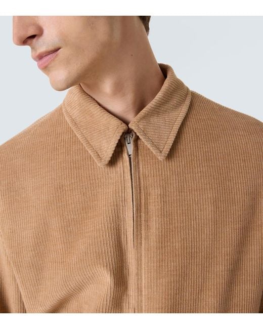 Lardini Brown Cotton And Alpaca Corduroy Jacket for men
