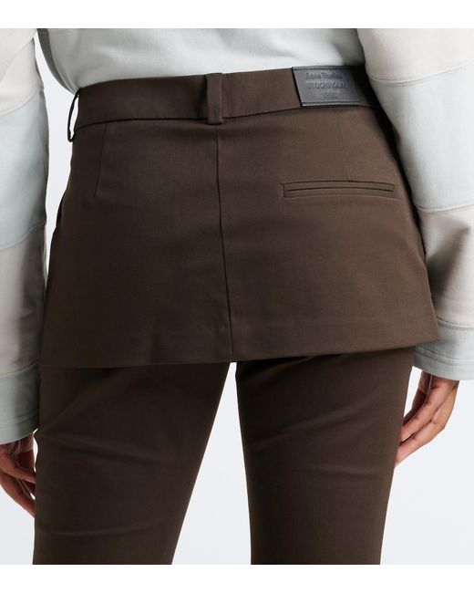 Acne Black Layered Cotton Capri Pants