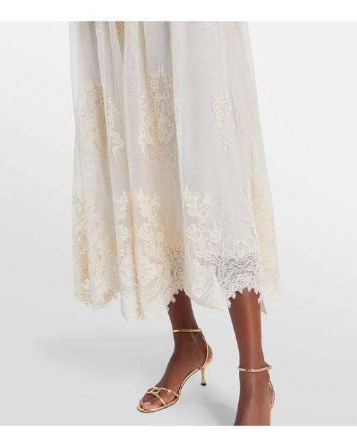 Zimmermann Natural Midikleid Hypnotic Aus Spitze
