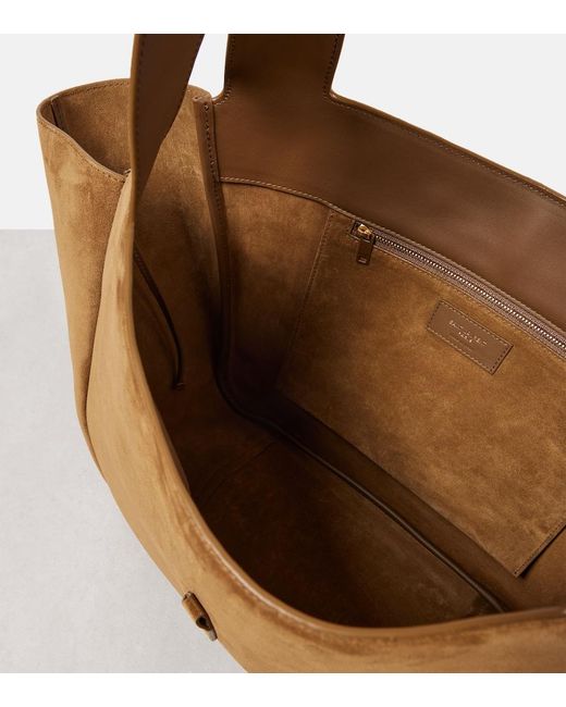 Saint Laurent Brown Le 5 A 7 Bea Suede Tote Bag