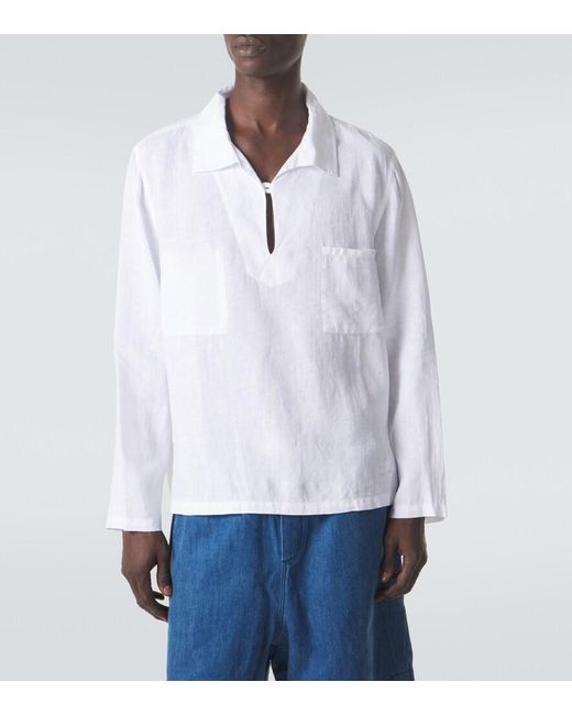 Vilebrequin White Comores Linen Shirt for men