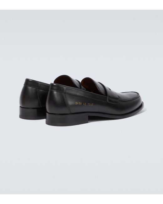 Common Projects Black Leather Loafers for men