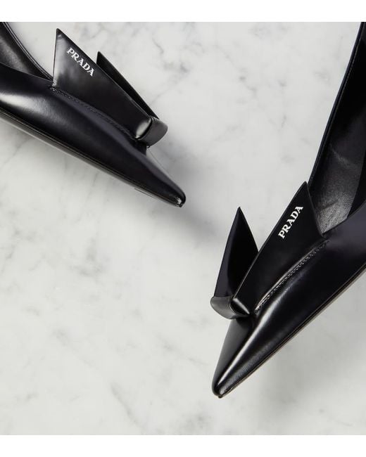 Prada Black Pumps Aus Leder
