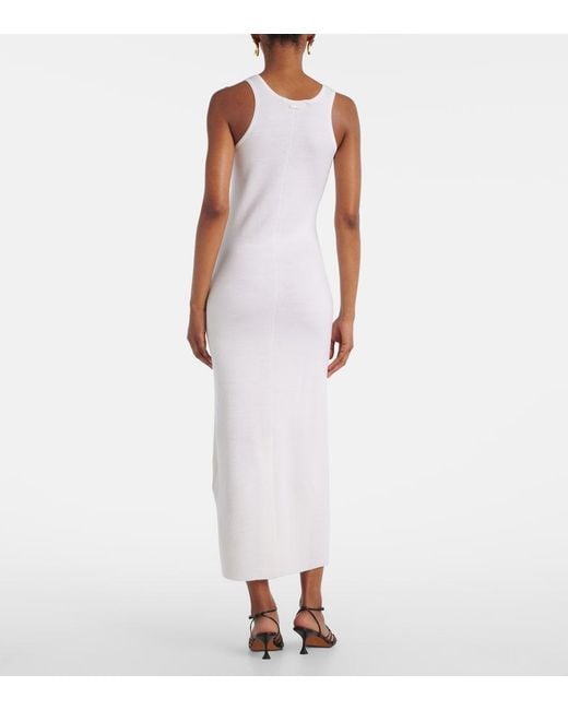 Max Mara White Wool Maxi Dress