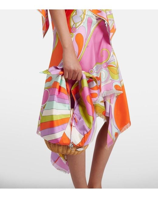 Emilio Pucci Pink Picnic Iride Top-Handle Bag